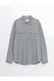 Regular Fit Long Sleeve Men's Shirt Jacket - 5