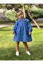 Girls' Shirt Collar Detail, Button-Front Denim Dress with Yoke