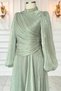 Nergis Abiye Elbise Mint - 4