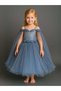 Girls' Tulle Detailing Off-The-Shoulder Princess Costume - 2