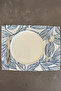 Vireo Leaf Pattern 1 Piece American Service - Blue/White 45X35 - 2