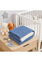 Hb&Victory 100% Cotton 4 Layer Muslin Baby Blanket Indigo Blue Color 100X120 cm - 2