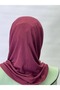 2 Piece Lycra Children's Hijab Claret Red Purple - 2