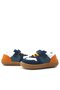Bob Genuine Leather Navy Blue White Barefoot Velcro Elastic Baby Sneaker Shoes - 8
