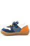 Bob Genuine Leather Navy Blue White Barefoot Velcro Elastic Baby Sneaker Shoes - 5