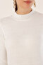 Women's Slit Knitwear Dress White 1128 - 5