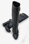 Women's Belt Detailed Pointed Toe Trousers Boots Asse Black - 2