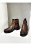 1950807K Sole Buckle Detail Genuine Leather Boots for Women - 4