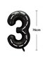 3 Year Old Lightning Car Birthday Party Set Black Number Balloon Happy Birthday Banner Cars Set - 5
