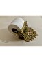 Esterhomedecor Brass Toilet Paper Holder Width 14cm Height 17.5cm Without Screws - 6