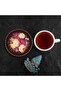 Tea Cup Coasters 10X10Cm 6 Pieces Washable Non-Slip Leather Yellow Pink Rose