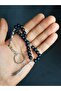 Onyx Stone Zülfikar Sword Detailed Prayer Beads Keychain / Bag Ornament - 4
