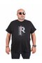 Men's Plus Size Crew Neck T-Shirt Re-Born 25185 Black