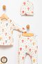 100% Cotton Organic Balloon Printed Newborn Hospital Discharge Set 5 Pieces - 3