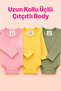 Baby 3 Pieces 100% Cotton Long Sleeve Snap Body Badi Zıbın