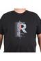 Men's Plus Size Crew Neck T-Shirt Re-Born 25185 Black - 2