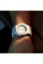 Men's watch with white carbon strap