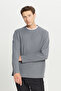 Men's Gray Cotton Standard Fit Regular Cut Crew Neck Sweatshirt - 3