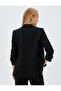Blazer Jacket Shawl Collar 3/4 Sleeve Cover Pocket Detailed Crepe Fabric - 4