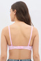 Padded Non-Wired Full Coverage Floral Print Multiway T-shirt Bra in Light Pink - Cotton - 5