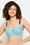 Level 1 Push-Up Non-Wired Demi Cup Multiway Bra in Blue Melange - Cotton Rich - 2