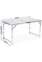 Aluminum Folding Camping Table with Adjustable Height Legs, 1.2M (With Umbrella Hole) - 2