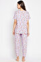 Feeding Pretty Florals Top & Pyjama Set in Lilac - Rayon - 4