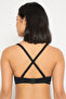 Padded Non-Wired Full Coverage Self-Striped Multiway T-shirt Bra in Black - 6