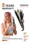 Lifestyle 4-in-1 Hair Styler & Straightener - 60W Ceramic Coated Curling Iron with 12 Temp Modes & LED Display (Black) - 8