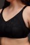 Non-Padded Non-Wired Full Coverage Plus Size Minimizer Bra in Black - 6