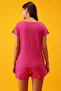 Owl Print Top & Chic Basic Shorts Set in Fuschia Pink - 100% Cotton - 6