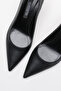 Black Leather 10 cm Heeled Ernio Stiletto Women's Shoes - 4