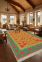 Mosso Yellow Green Themed Traditional Pattern Woven Base Modern Decorative Carpet Mosso247Yellow - 4