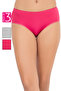 Pack of 3 Mid Waist Graphic Print Hipster Panties - Cotton