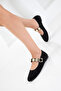 Black Suede Women's Ballerinas 20756 - 5