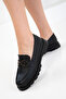 Black Women's Loafer Shoes 20814 - 5