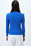 Women's V-Neck Camisole Basic Blouse Dark Blue Alc-X13290 - 4