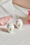 Vintage rose salt and pepper shaker 7 cm cream - 4