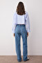 Mavi Düşük Bel Wide Leg Geniş Paça %100 Pamuk Non-Stretch Jeans TWOAW23JE00566 - 5