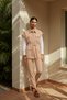 Taupe Gold Buttoned Vest-Trousers Knitted Top and Bottom Set TCTAW22US0062