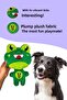 Green Frog Plush Dog Toy Vikvik Plush Dog Activity and Sleeping Companion with Sound - 2