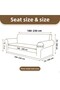 3 Seater Jacquard Flexible Stretch Sofa Cover - Plain Pattern, Elastic Sofa Sofa Bed Cover - 2