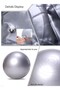Gray Pilates Ball 65cm Anti Burst Pilates Ball with Ribs and Pump Gift - 3