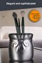 Makeup Organizer, Makeup Brush Holder, Makeup Brush Holder, Antique Silver Finish, Model 8 - 4