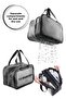 Double Compartment Transparent Makeup and Cosmetic Bag - Portable Travel Bathroom Storage Bag - XL Size