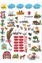 Animal Themed Cute Farm Village Set - 100X66 cm Foil - 2