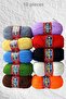 Lif Yarn Set 100 Gr 475 Meters Mixed Lif Yarn - Mixed Color - 10 Pieces - Knitting Yarn - 2
