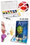 12 Colors Tablet Watercolor and A3 Ring Binder Watercolor Block Paper A3 210Gr 20 Sheets Fine Textured Stone Watercolor