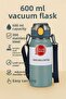 304 L Steel Blue 600 ml Flask with Strap and Straw Water Bottle Gin411Mv - 6