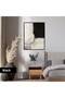 Amazing | Abstract | Gray Ecru Tones Patterned Model 01 | Framed Tempered Glass Table Single Vertical
